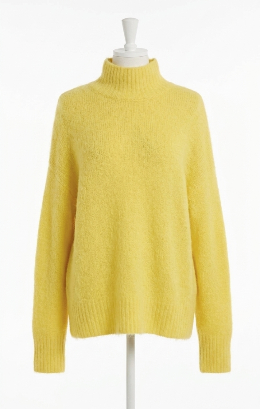 NEW AMERICAN VINTAGE niby t-neck sweater in canary